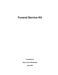 Funeral Service Kit - Presbyterian Church of Aotearoa New Zealand