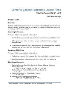 How to Succeed in Life - California Career Resource Network
