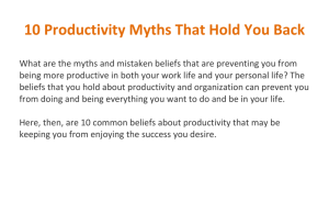 10 Productivity Myths That Hold You Back