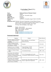 CV File - National Authority for Remote Sensing & Space