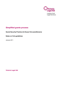 Simplified grants process: notes on guidelines for social security and