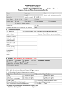 Request Form for Chemical Analysis Service