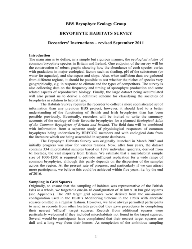 Habitat Survey Instructions (revised September 2011)