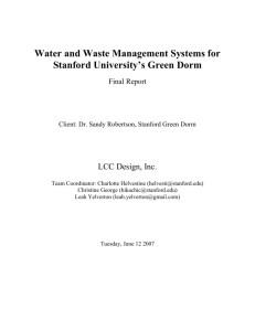 Water and Waste Management Systems for Stanford University`s