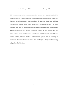 Abstract: Applied Philosophy, Empirical Evidence, and the Case for