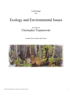 Ecology and Environmental Issues - Saginaw Valley State University