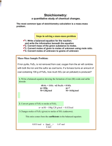 Stoichiometry example for emailing