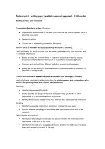 Assignment 2—written paper (qualitative research appraisal) (2,000
