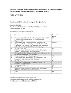 Defining Precision in the Diagnosis and Classification of Adjacent