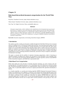 Rule-based hierarchical document categorization for the World Wide