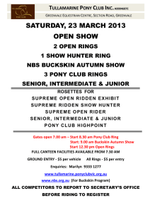 TULLAMARINE PONY CLUB SPRING PRE ROYAL SHOW