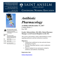 Antibiotic Pharmacology