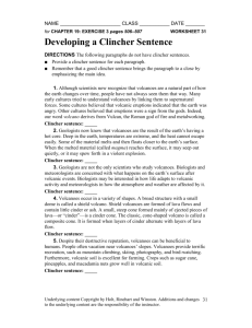Developing a Clincher Sentence