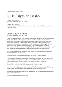 R. H. Blyth on Bashō