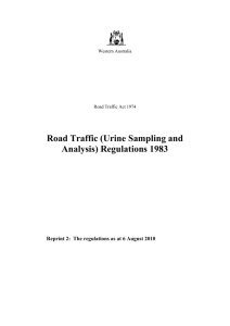 Road Traffic (Urine Sampling and Analysis) Regulations 1983