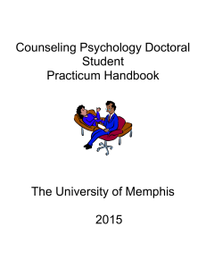 Counseling Psychology Doctoral Practicum Handbook