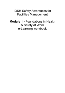 Module 1 (Foundations in Health & Safety at Work)