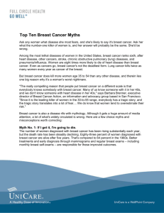 Top 10 Breast Cancer Myths