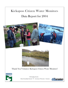 Kickapoo Citizen Water Monitor 2004 Data Report
