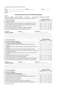 Instructional Supervision Form3A / CB-PAST Form 3A