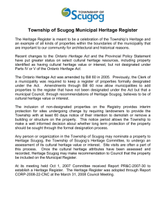 Township of Scugog Heritage Register