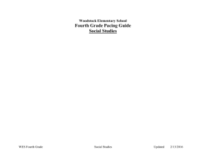 Fourth Grade Social Studies Pacing Guide