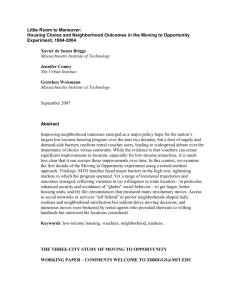 Housing Mobility and Neighborhood Outcomes