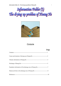 Information folder (3) : The drying up problem of Huang He