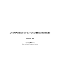 A comparison of data capture methods