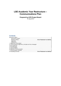 Communications plan