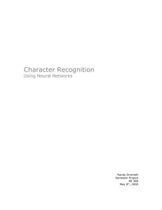 Character Recognition