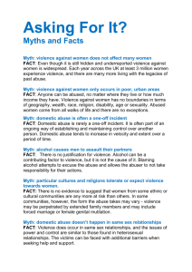 Myths and Facts about violence against women