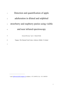 Detection and quantification of apple adulteration in