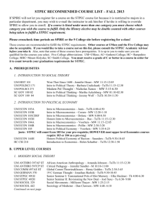 Course List Fall 2013