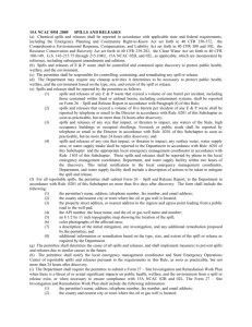 15A NCAC 05H .2005 SPILLS AND RELEASES (a) Chemical spills