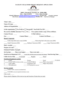 Facility Usage form - Outside Groups