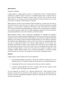 Digital signature Diambil dari Wikipedia, A digital signature or digital