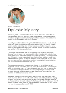 Dyslexia - clients