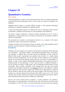 An Introduction to Genetic Analysis Chapter 25 Quantitative