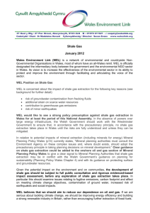 WEL Position Statement on Shale Gas