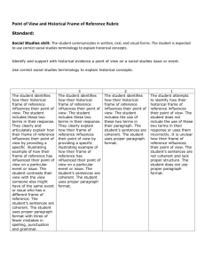 Point of View and Historical Frame of Reference Rubric
