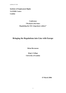 Bercusson speakers paper - The Institute of Employment Rights
