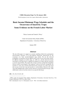 I - Cadre de l`étude - The US Basic Income Guarantee Network