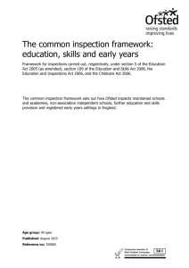 The common inspection framework