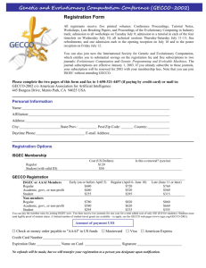 GECCO-2002 Registration Form