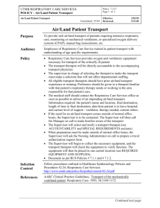 Air/Land Patient Transport