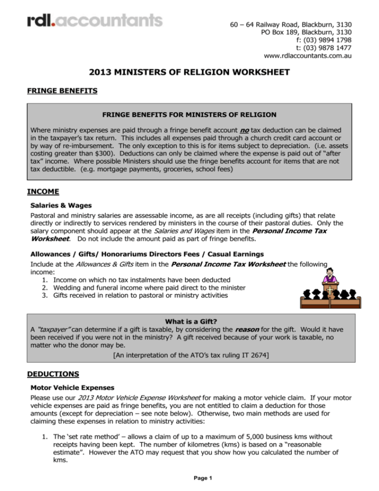 ministers-of-religion-worksheet