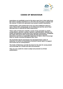 Codes of Behaviour