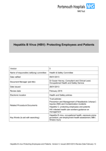 Hepatitis B virus Protecting Employees and Patients