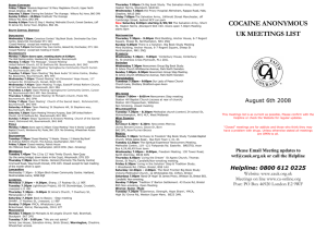 Middlesex - Cocaine Anonymous